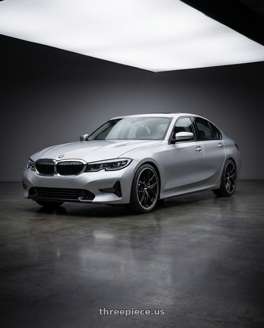 2023 BMW 3 Series G20 with BBS CC-R 5x112 19x8.0+27 Satin Black wheels