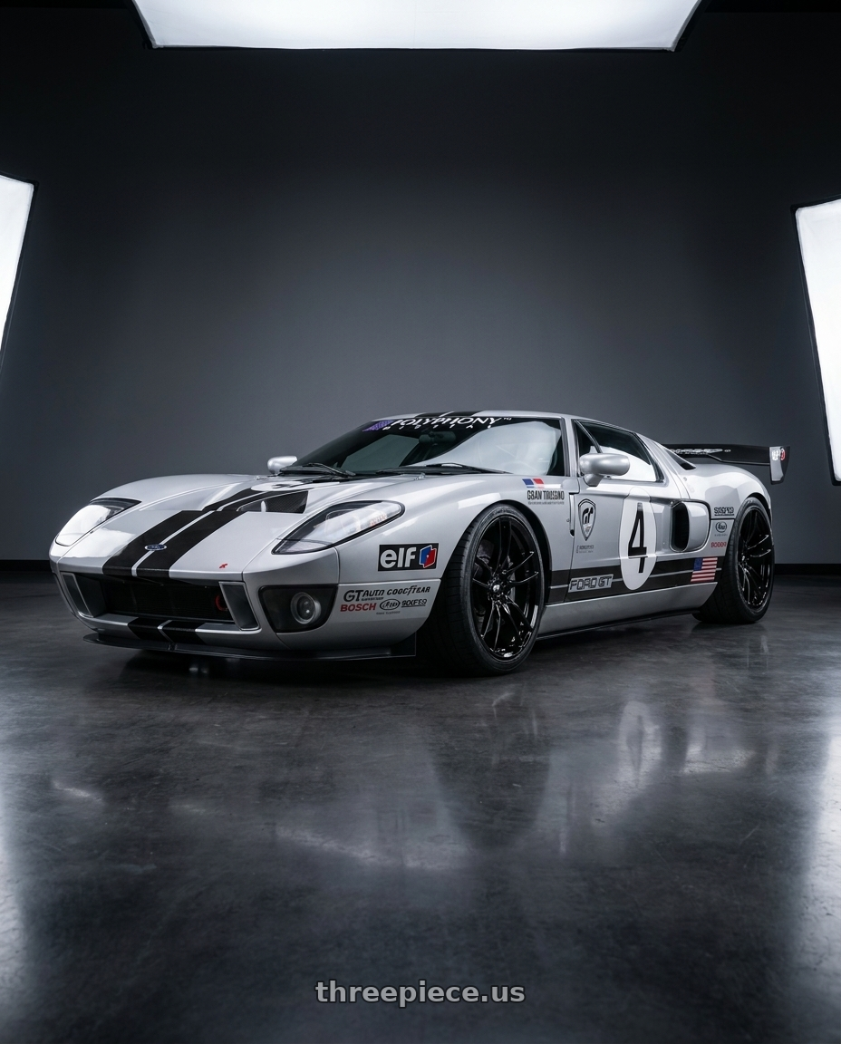 2007 Ford GT with P51 Wheels 101RF 5X114.3 19x11.5 +56 Gloss Black wheels