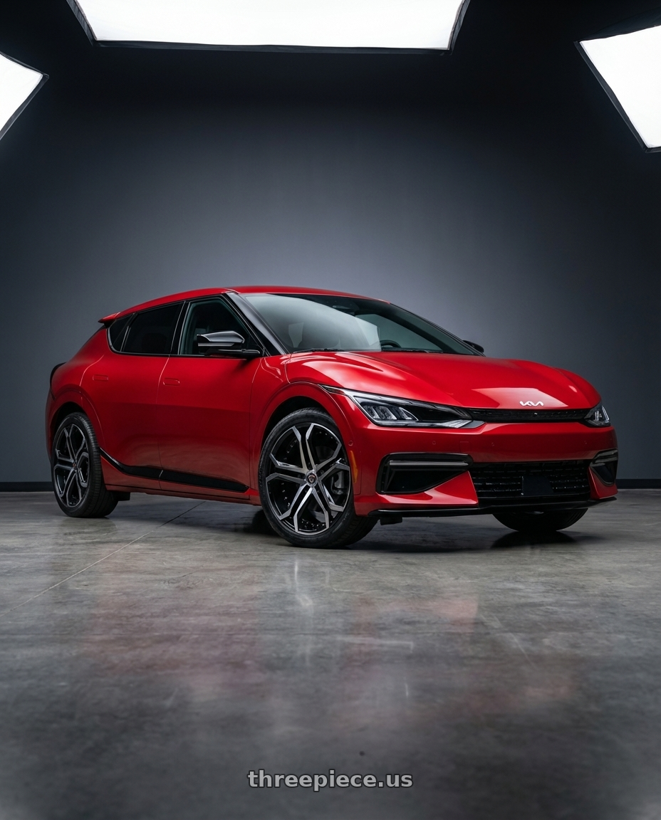 2024 kia ev6 with MARQUEE WHEELS M3284 5x114.3 20x9+35 BLACK / MACHINED wheels