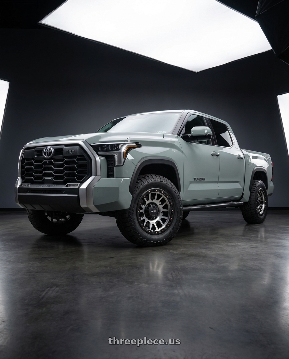 2024 Toyota Tundra with Vision Off-Road 111 Nemesis 6x139.7 20x9+12 Matte Black Machined Face wheels