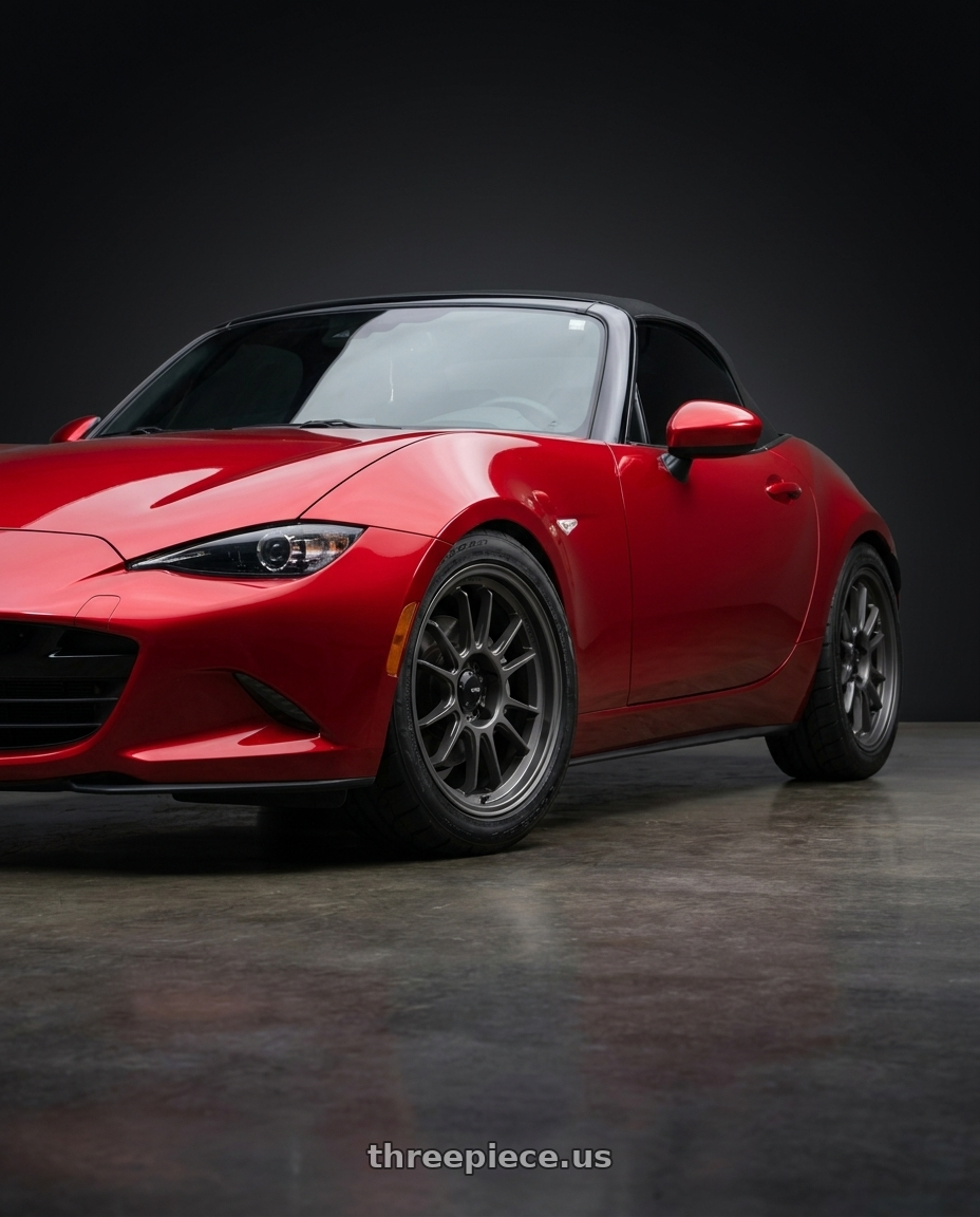 2016 Mazda Miata with Konig Hypergram 4x100 16x8+38 Matte Grey wheels