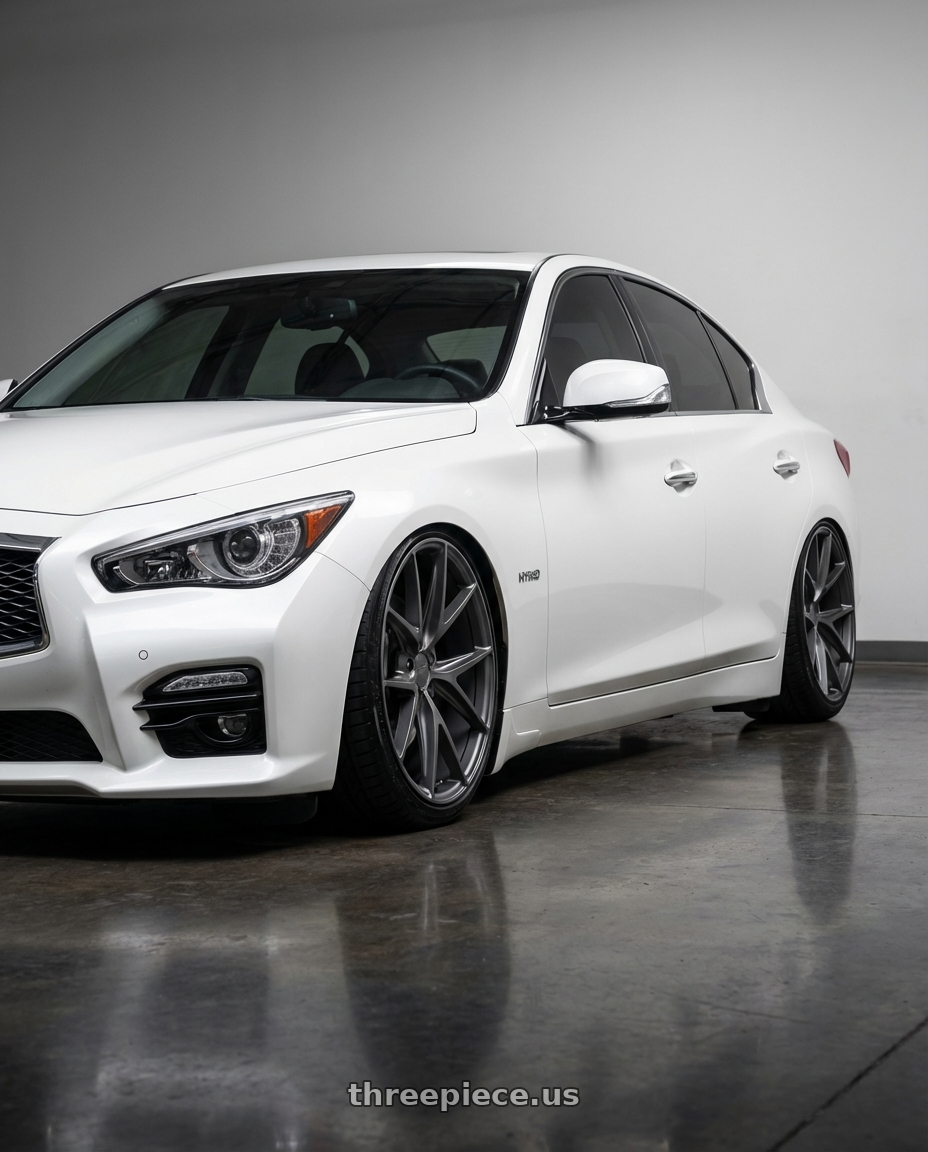 2020 Infiniti Q50 with Niche 1PC M116 MISANO 5X114.3 20X10 +40 MATTE GUN METAL wheels