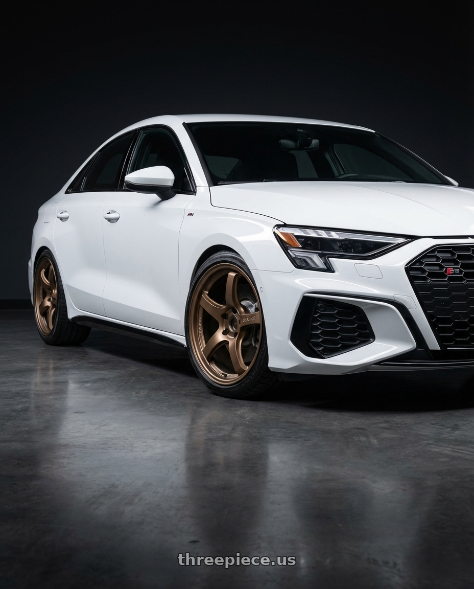 2024 Audi S3 8Y with Gram Lights 57CR 5x112 19x10.5+35 Bronze II wheels