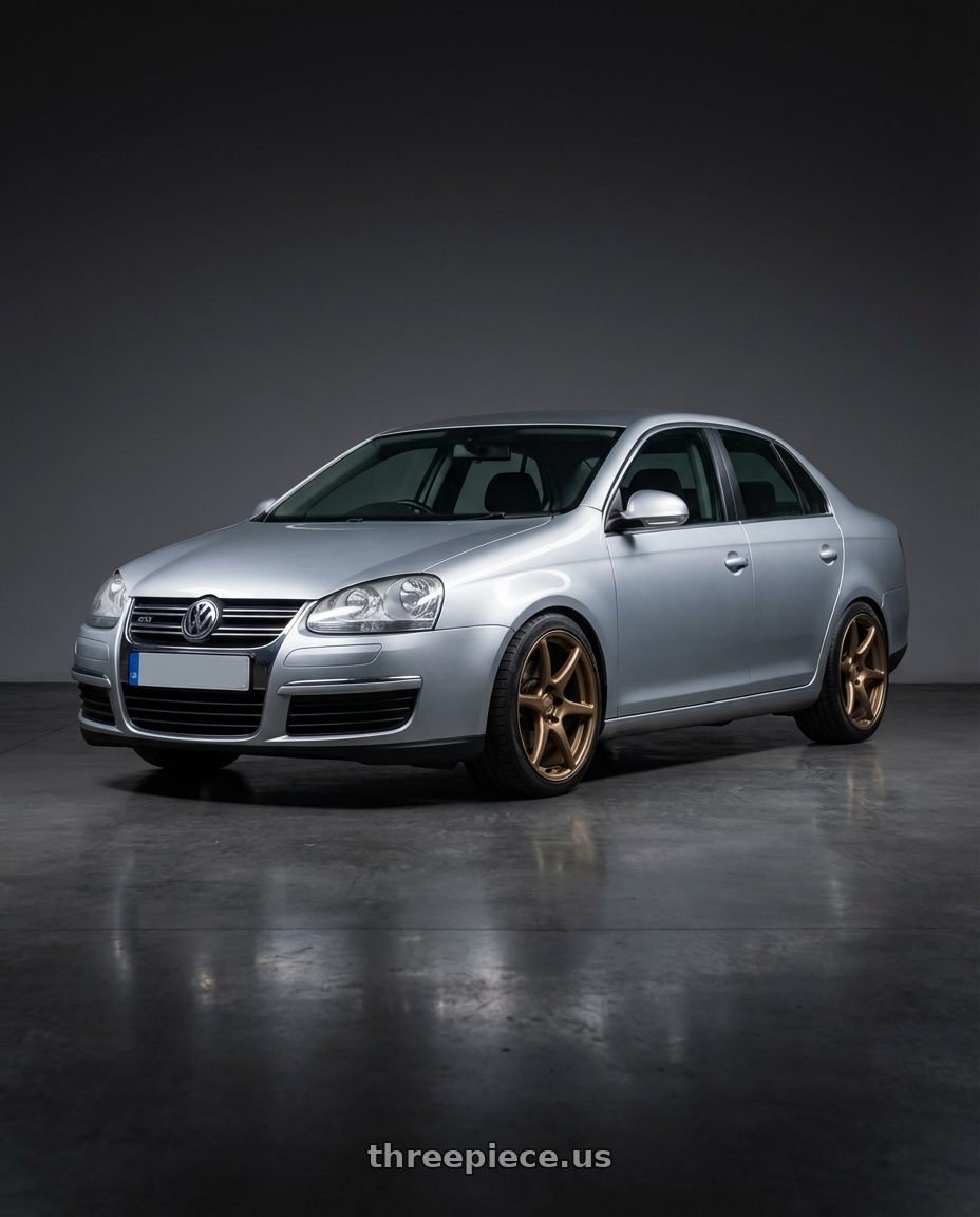 2009 Volkswagen Jetta GLI MK5 with Kansei K11B Tandem 5X112 18x8.5 35 Bronze wheels