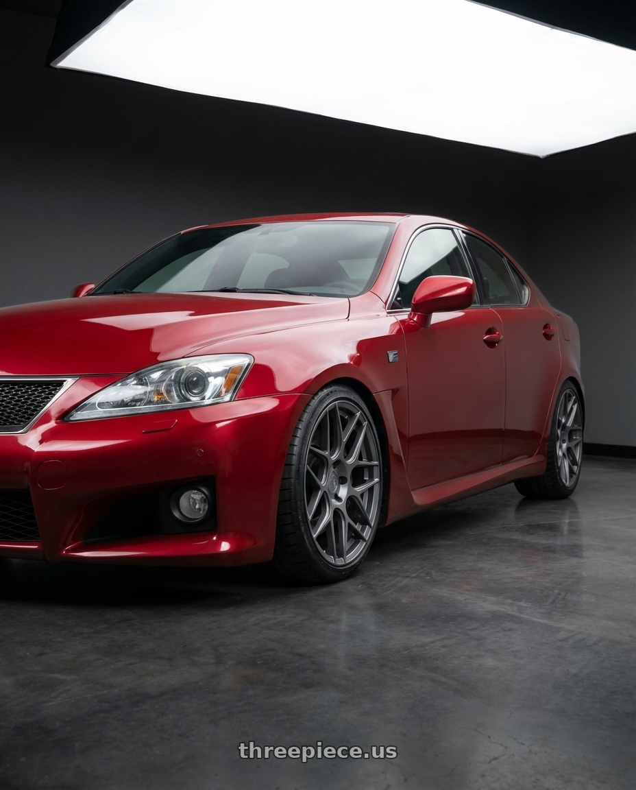 2012 Lexus IS-F with Aodhan AFF2 5x114.3 19x9.5+35 Matte Gray wheels