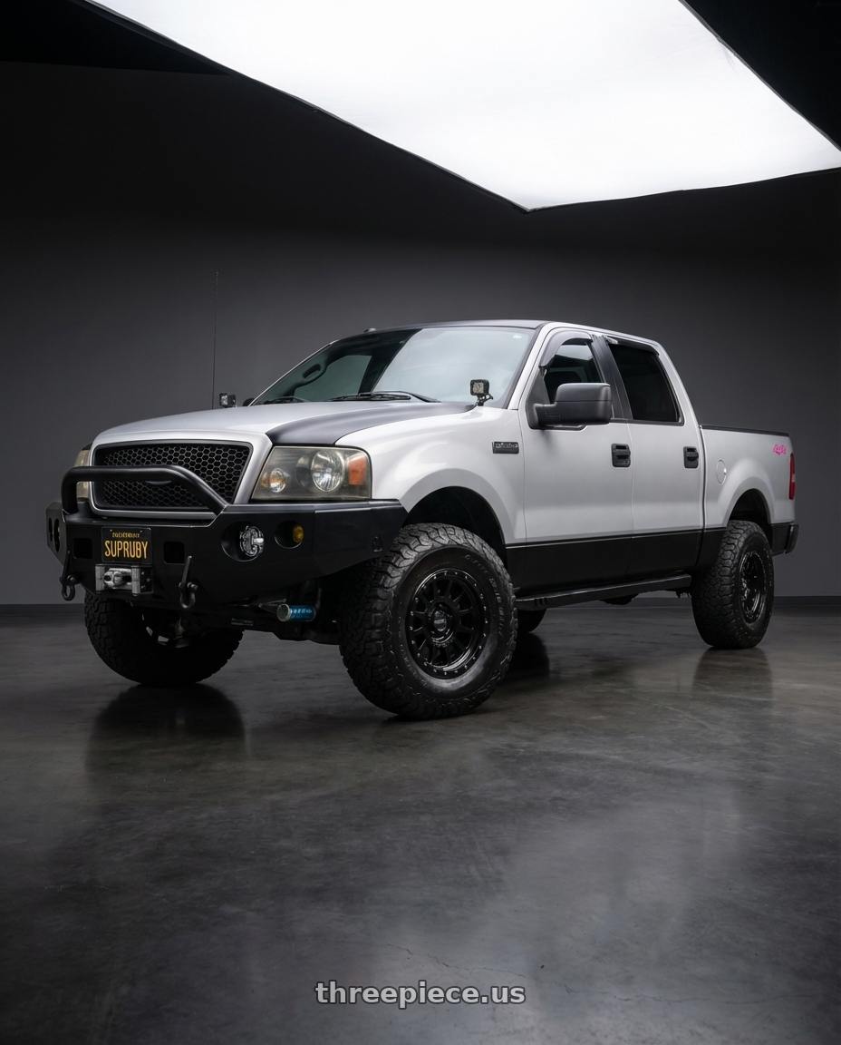 2005 ford f150 supercrew  with Method Race Wheels 318B 6X135 17x8.5 +0 GLOSS BLACK wheels