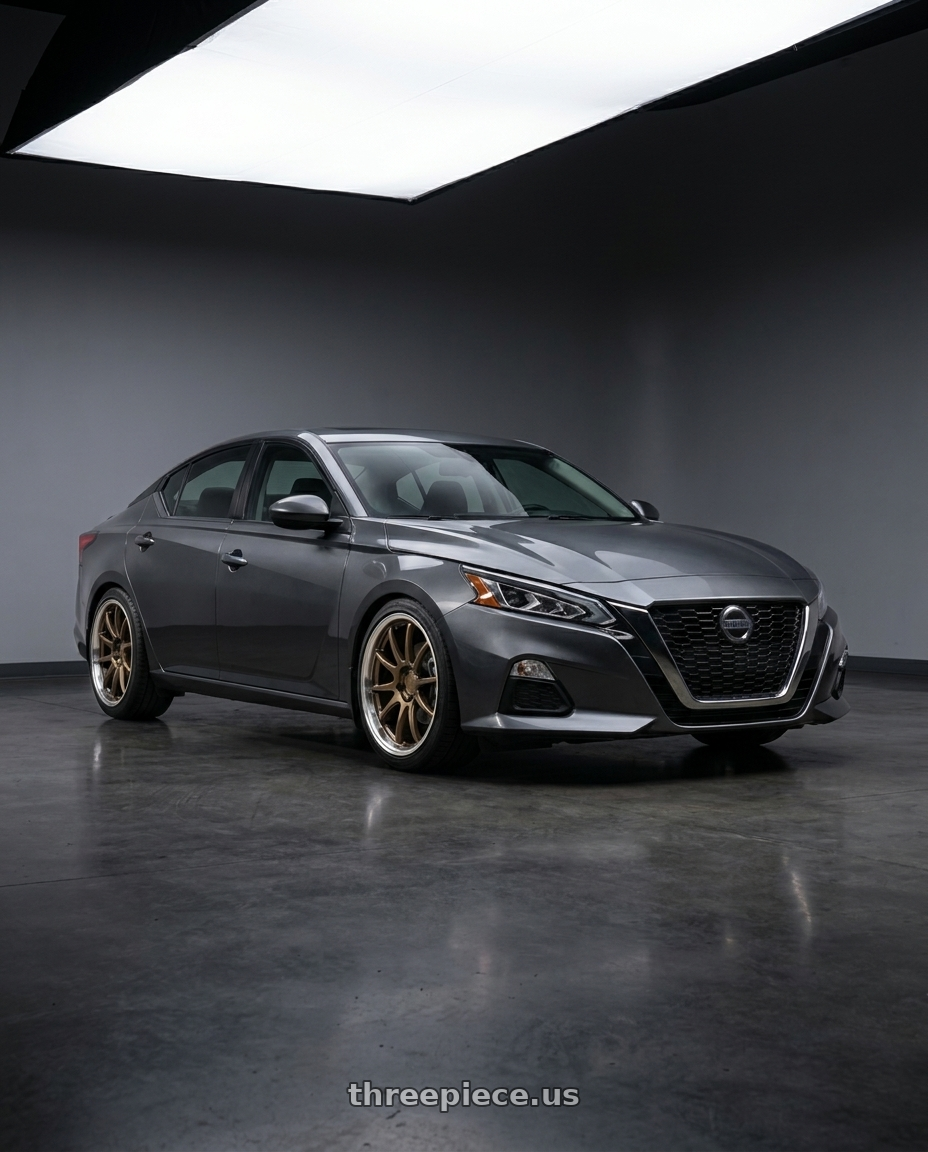 2021 Nissan Altima SV with Aodhan DS02 5x114.3 18x8.5+35 Bronze w/Machined Lip wheels