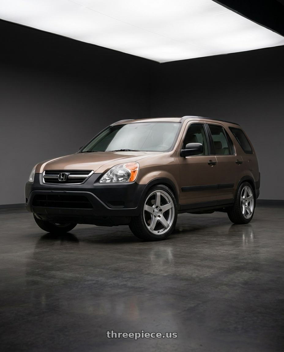 2002 Honda Crv Lx Mojave Brown Metallic with Ssr Gtv01 5x114.3 18x8+35  GLARE SILVER wheels