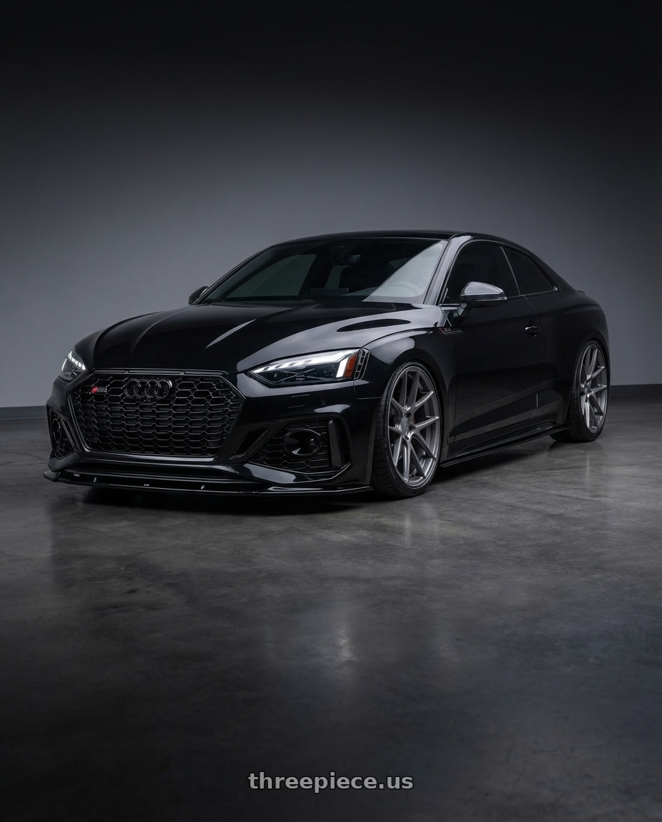 2022 Audi RS5 with Avant Garde Wheels M510 5X112 20x10 +25 Dolphin Grey wheels