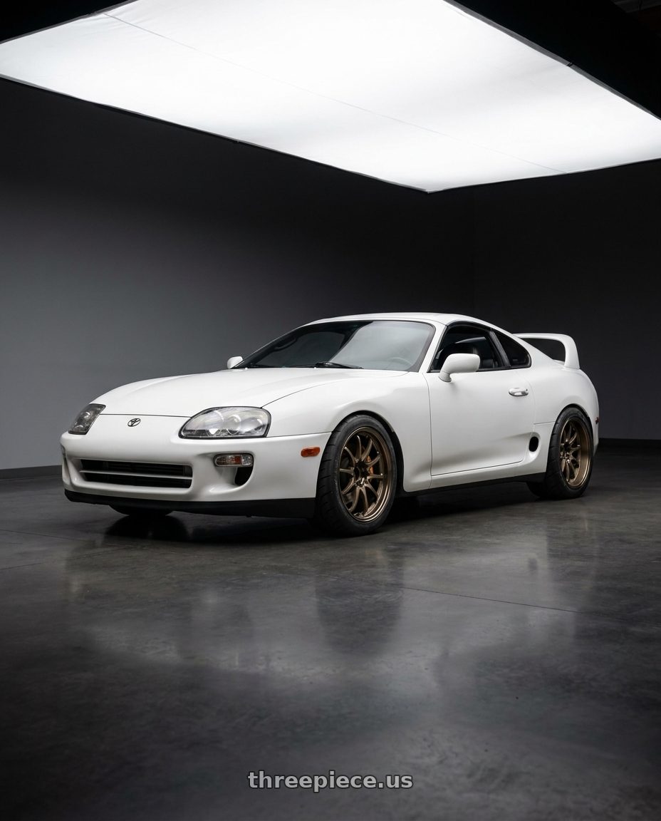 1995 Toyota Supra with Volk Racing CE28N-PLUS 5x114.3 18x11 +15 SHINING BRONZE METAL wheels