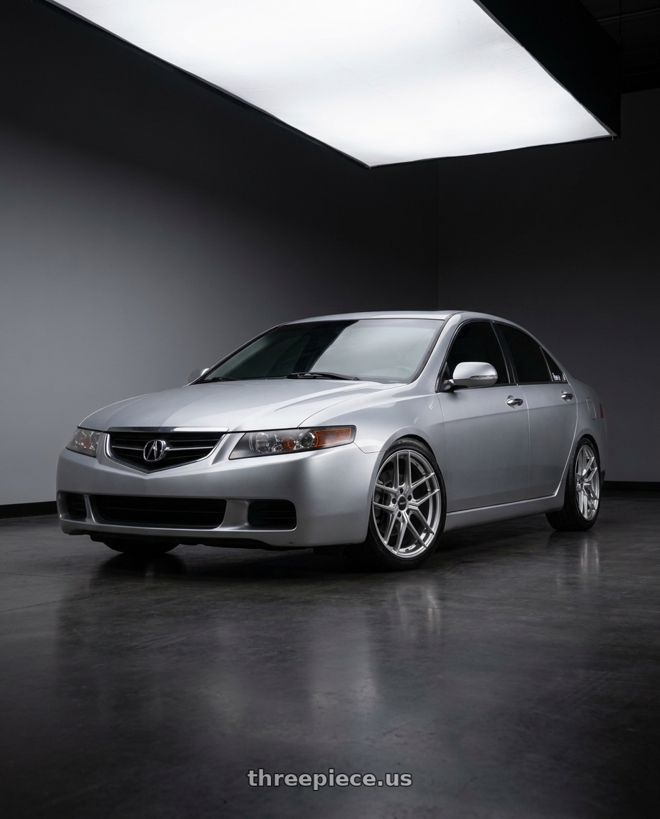 2004 Acura TSX with Enkei TY-5 5x114.3 18x8+50 Hyper Silver wheels