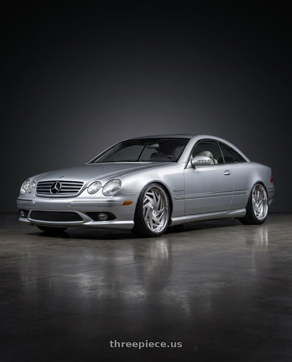 2005 Mercedes CL65 AMG with Asanti Forged 863 5x127 26x10 +3 BRUSHED wheels
