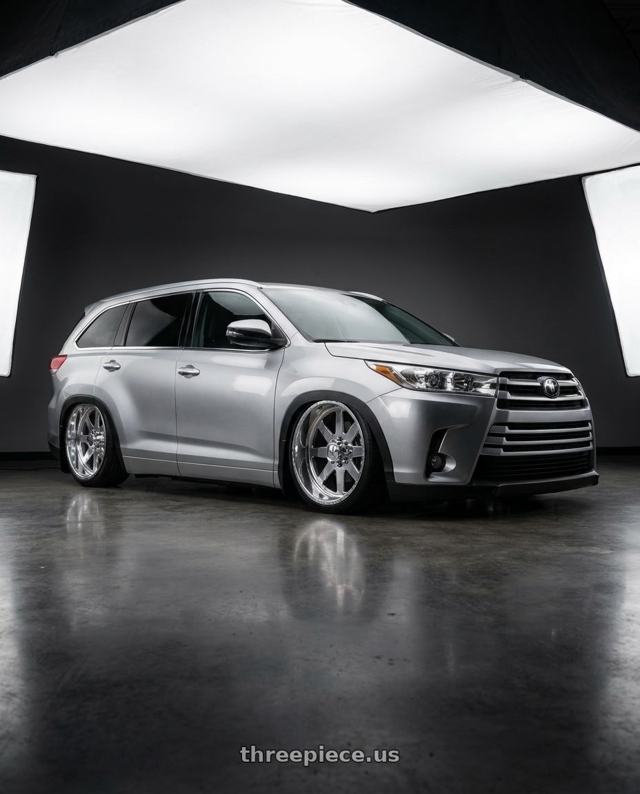 2018 Toyota highlander fitted with American Force 11 Independence SS 6X135 26X16 -101 POLISHED $2273 wheels