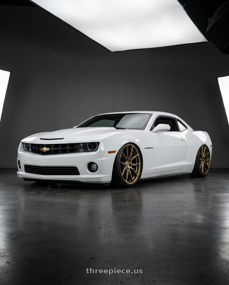 2014 Chevrolet Camaro 5th Gen with Aodhan AFF1 5x120 20x9+30 Matte Bronze wheels