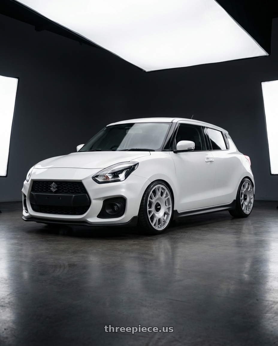 2024 Suzuki Swift Sport with Rotiform 1PC R188 TUF-R 5X112/5X114.3 18X8.5 +45 SILVER wheels