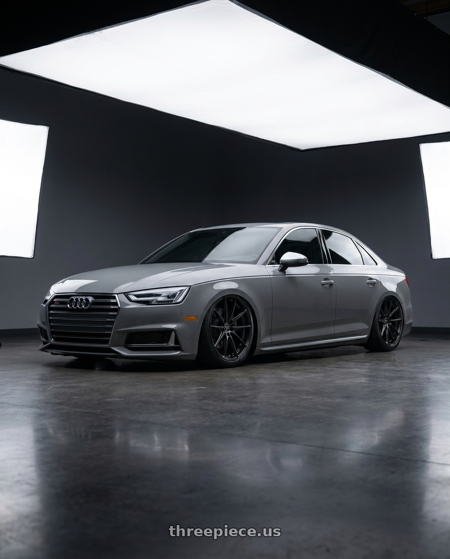2023 Audi S4 B9 with Konig Oversteer 5x112 20x8.5+42 Gloss Black wheels