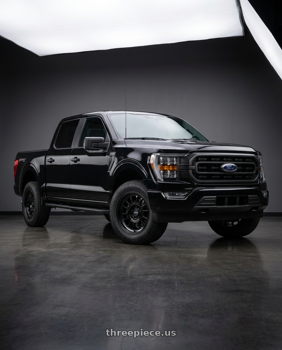 2021 Ford F-150 XL with Method Race Wheels 318B 6X135 17x8.5 +0 GLOSS BLACK wheels