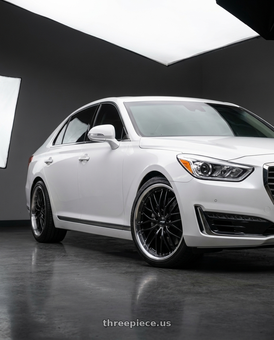 2018 genesis g90 ultimate with MRR GT1 5x114.3 20x8.5  +35 Black Machine Lip wheels