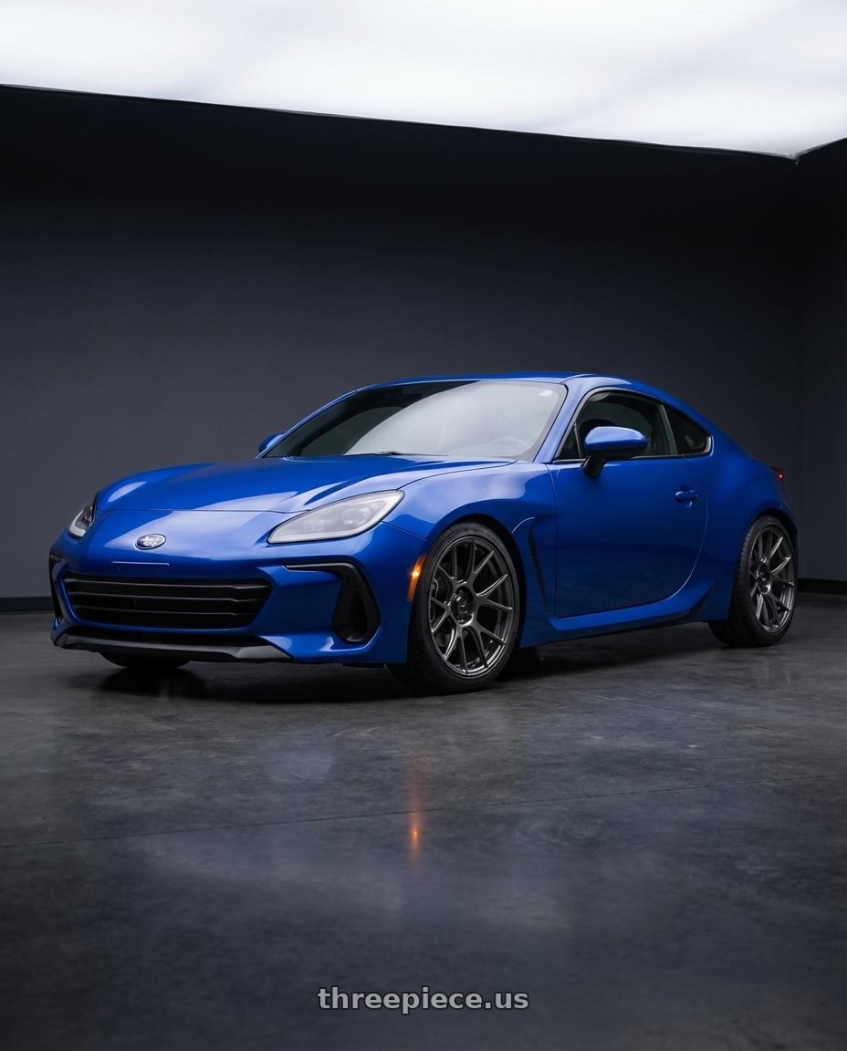 2024 Subaru BRZ with Konig Ampliform 5x114.3 18x8.5+35 Dark Metallic Graphite wheels