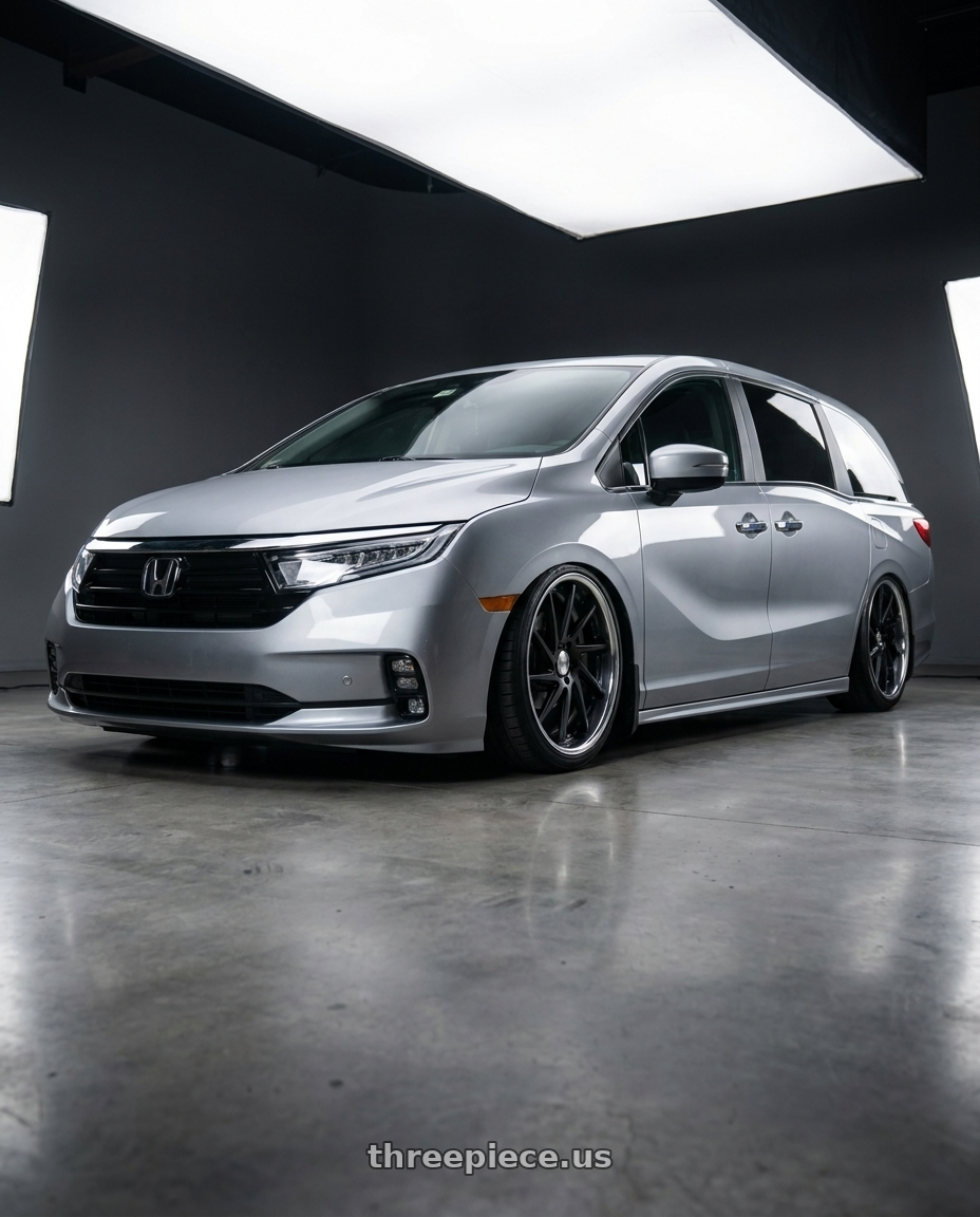 2024 Honda Odyssey with Work Gnosis Cvs 5x120 20x8+38 A Disk Matte Black wheels