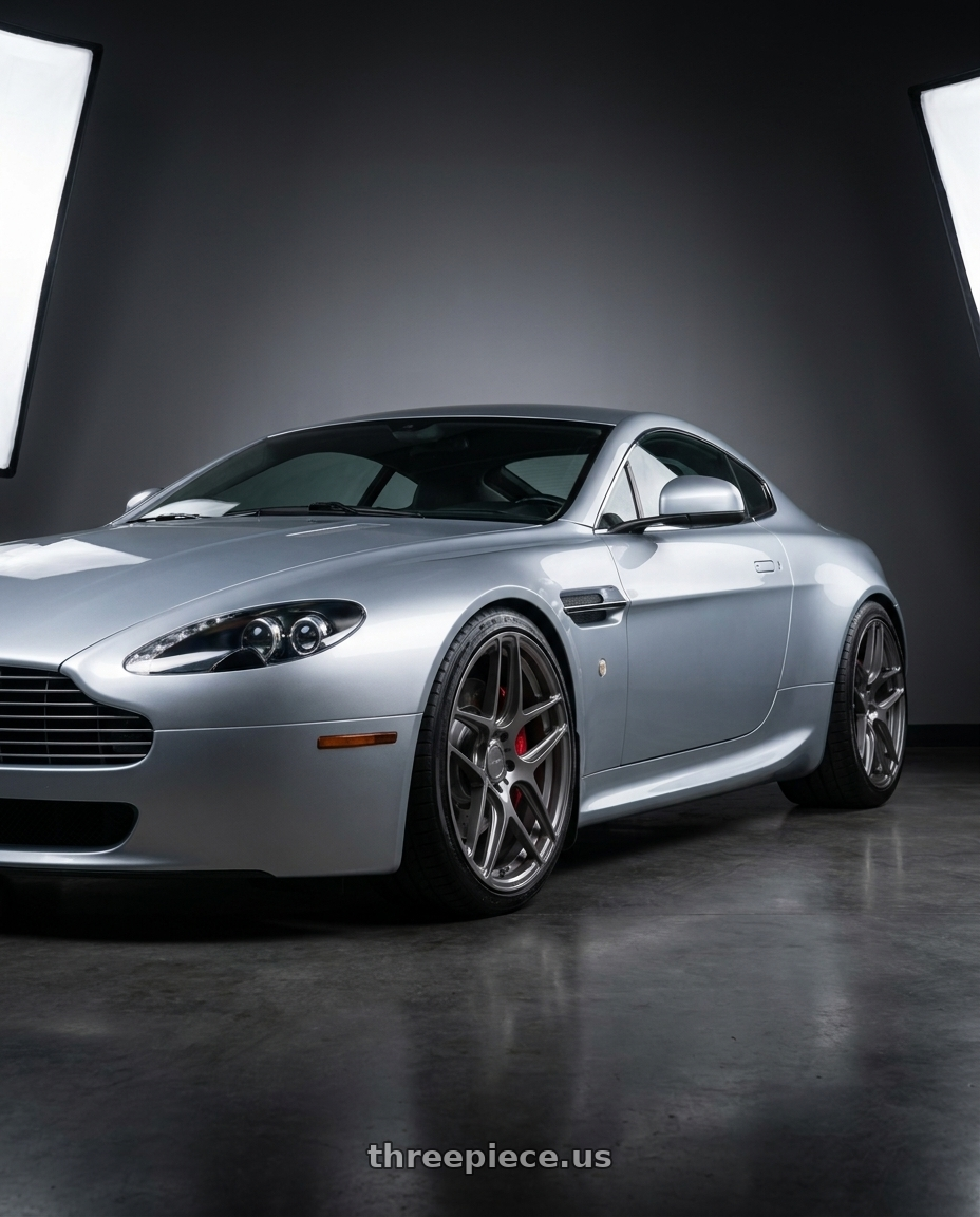 2011 Aston Martin V8 Vantage with MRR FS1 5x114.3 21x9  +35 Matte Gun Metal wheels