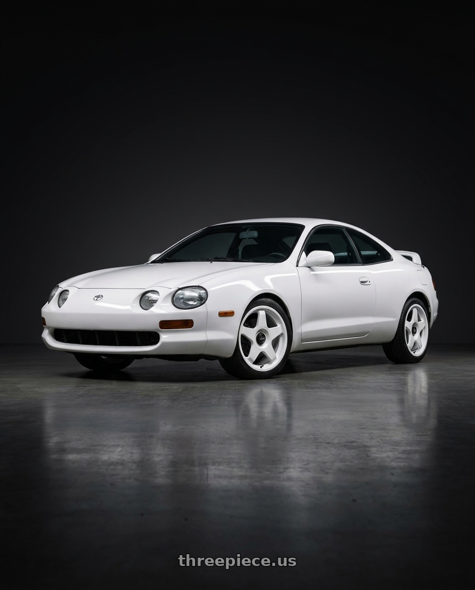 1997 Toyota Celica ST with fifteen52 CHICANE 5x100 / 5x112 17x7.5 +35 RALLY WHITE (GLOSS WHITE) wheels