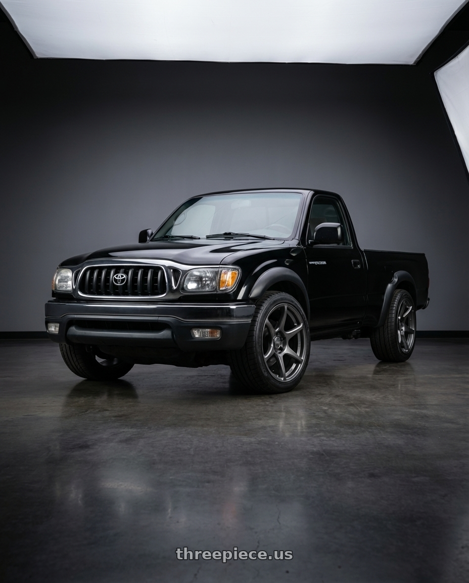 2001 Toyota Tacoma with Kansei K11G Tandem 5x114.3 17x9 22 Gunmetal wheels