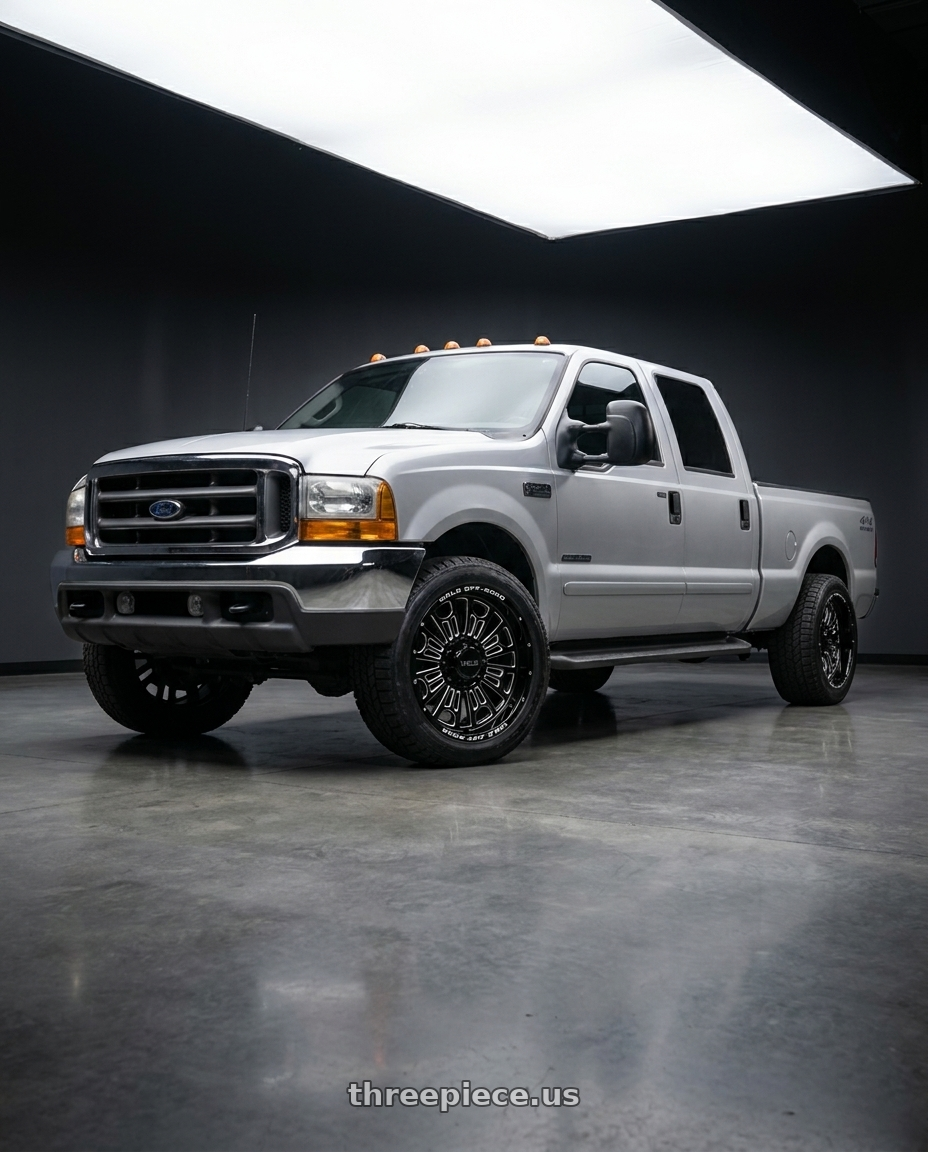 2004 Ford F-250 Super Duty with WELD Off-Road Elicit 8x170 20x10 -18 Gloss Black/Milled wheels
