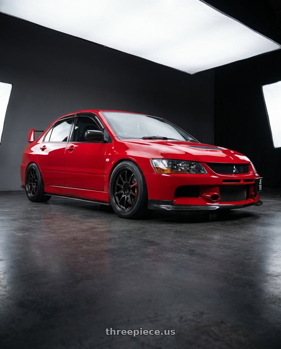 2005 Mitsubishi evolution 2 0 with Volk Racing CE28 Club Racer II 5x114.3 18x9.5+35 Black Edition wheels