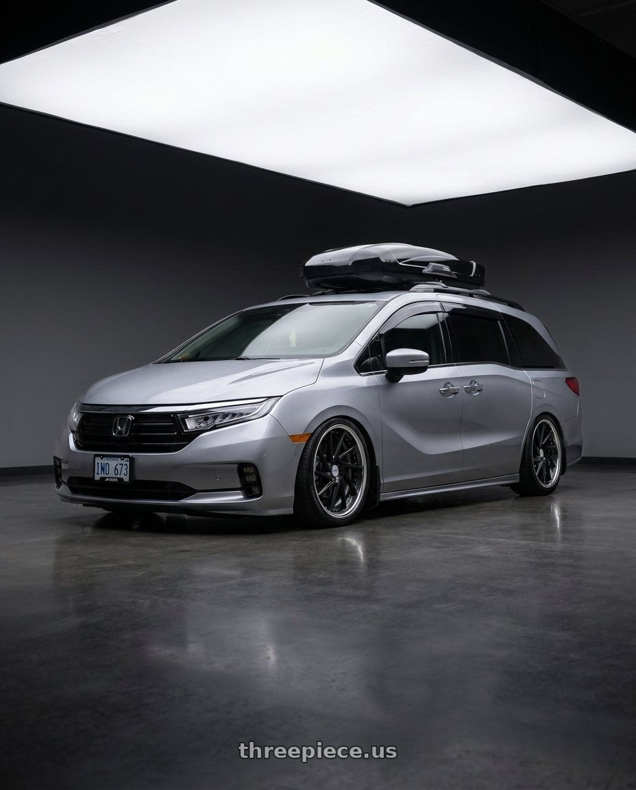 2024 Honda odyssey with Work Gnosis Cvs 5x120 20x8.5+45 O Disk Matte Black wheels