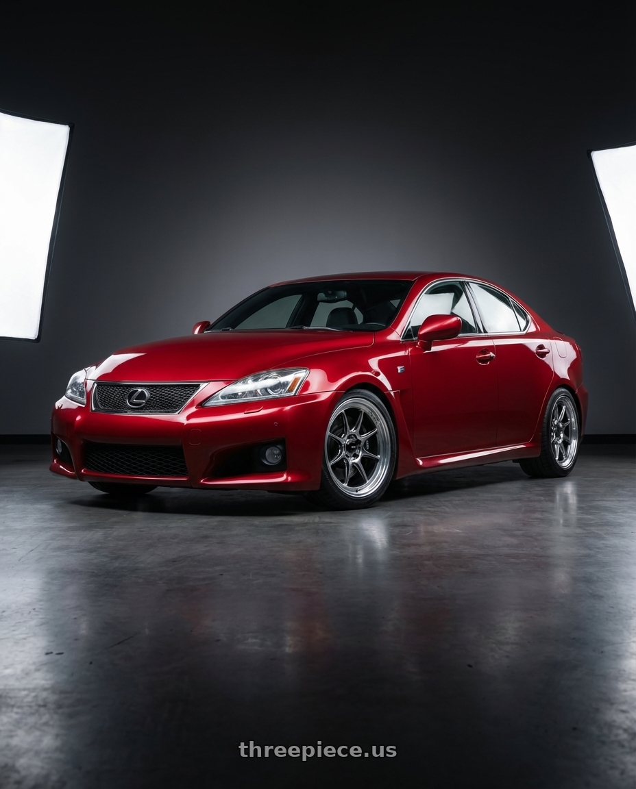 2012 Lexus IS-F with Konig Countergram 5x114.3 19x10+25 Hyper Chrome / Machined Lip wheels