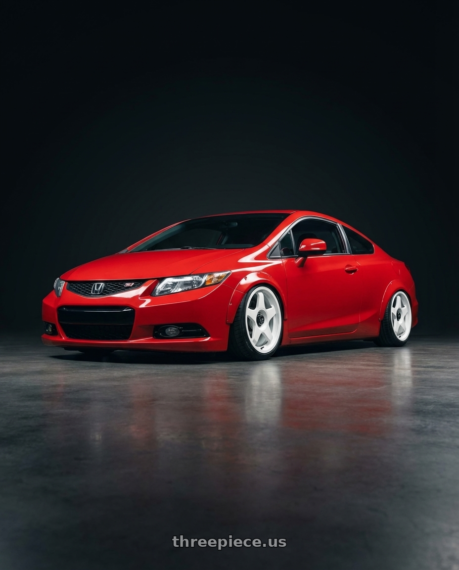 2015 Honda Civic Si with fifteen52 CHICANE 5x114.3 / 5x100 18x8.5 +35 RALLY WHITE (GLOSS WHITE) wheels