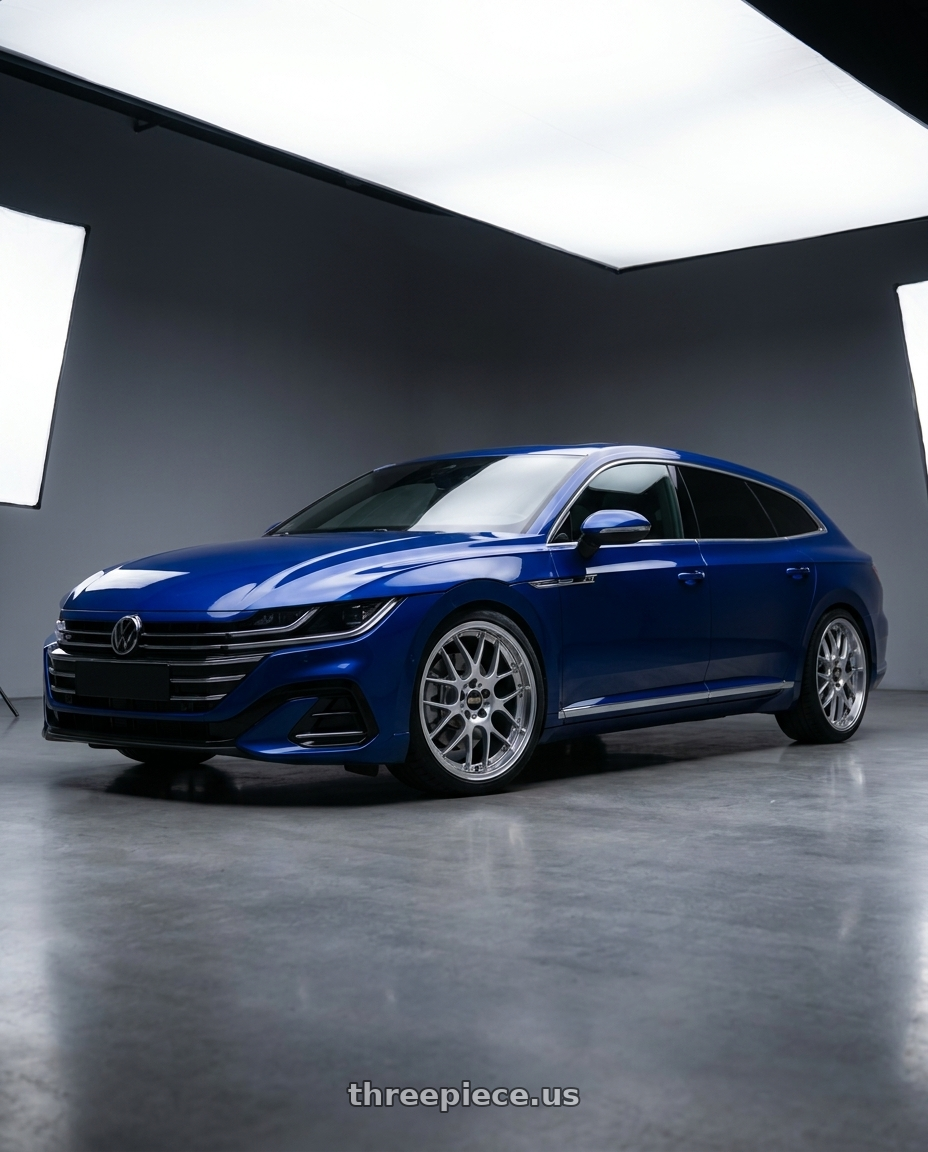2023 VW Arteon shooting brake with BBS RS-GT 5x112 19x8.5 +32 Diamond Silver Center Diamond Cut Lip wheels