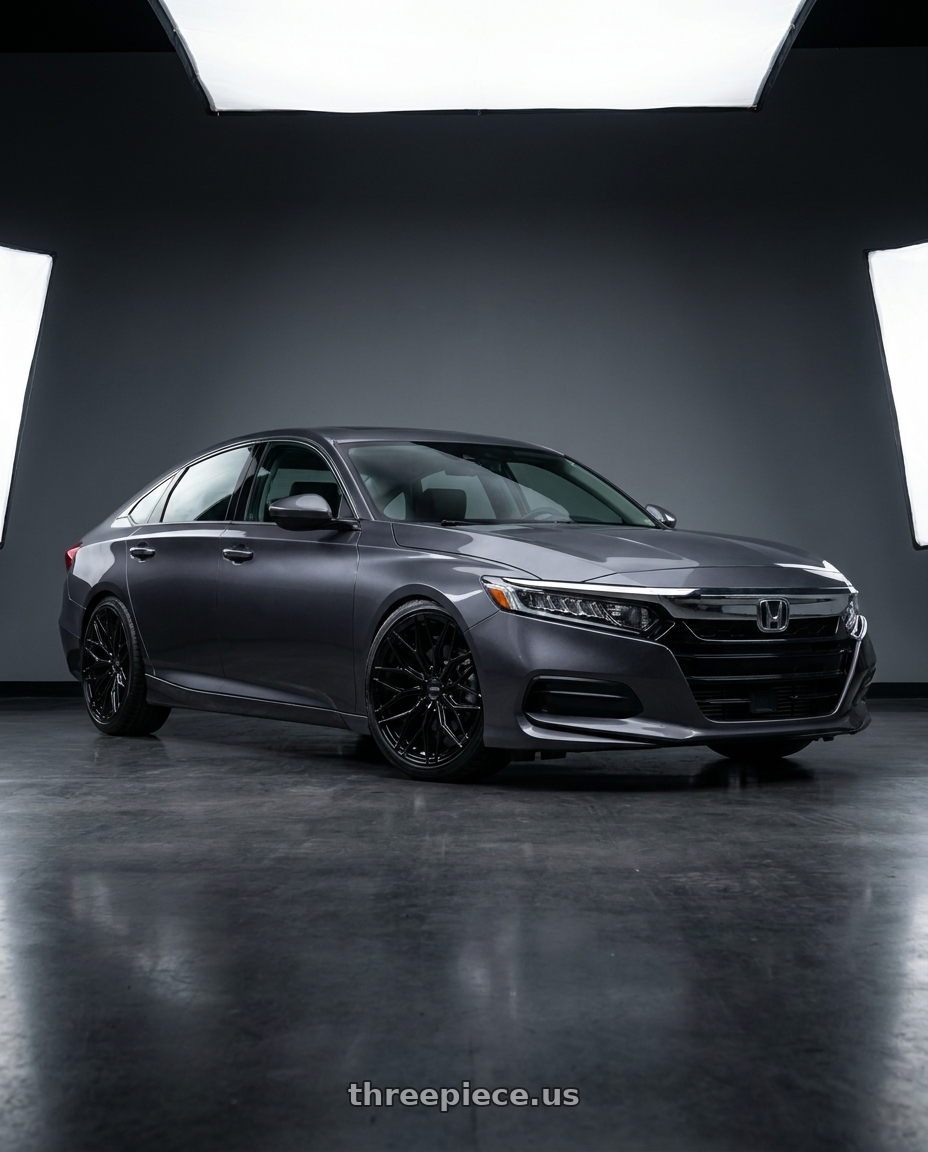 2019 honda accord lx with VOSSEN HFX-6 6X139.7 18x9 +0 GLOSS BLACK wheels