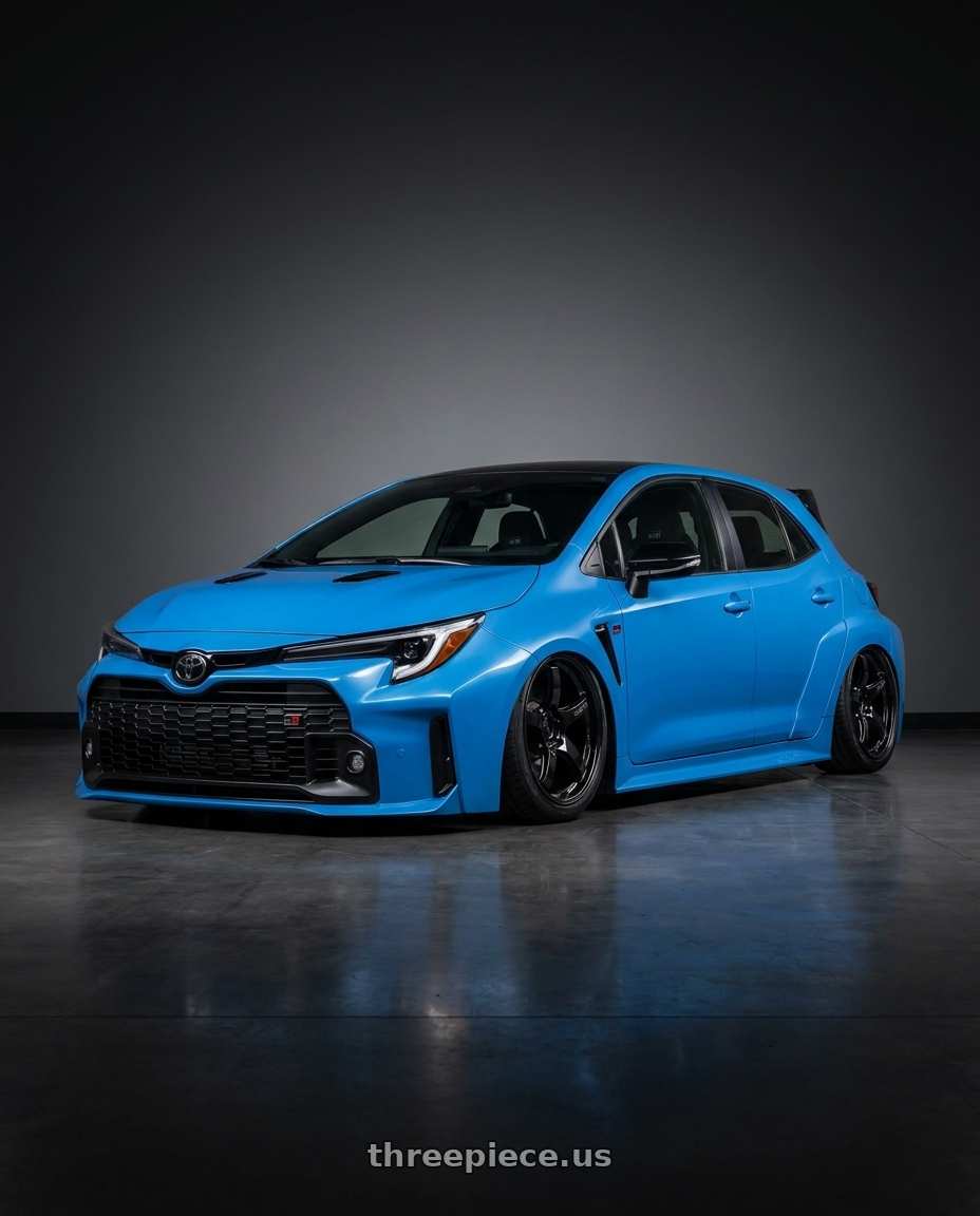 2024 Toyota GR Corolla with Gram Lights 57CR 5x114.3 18x10.5+12 Glossy Black wheels