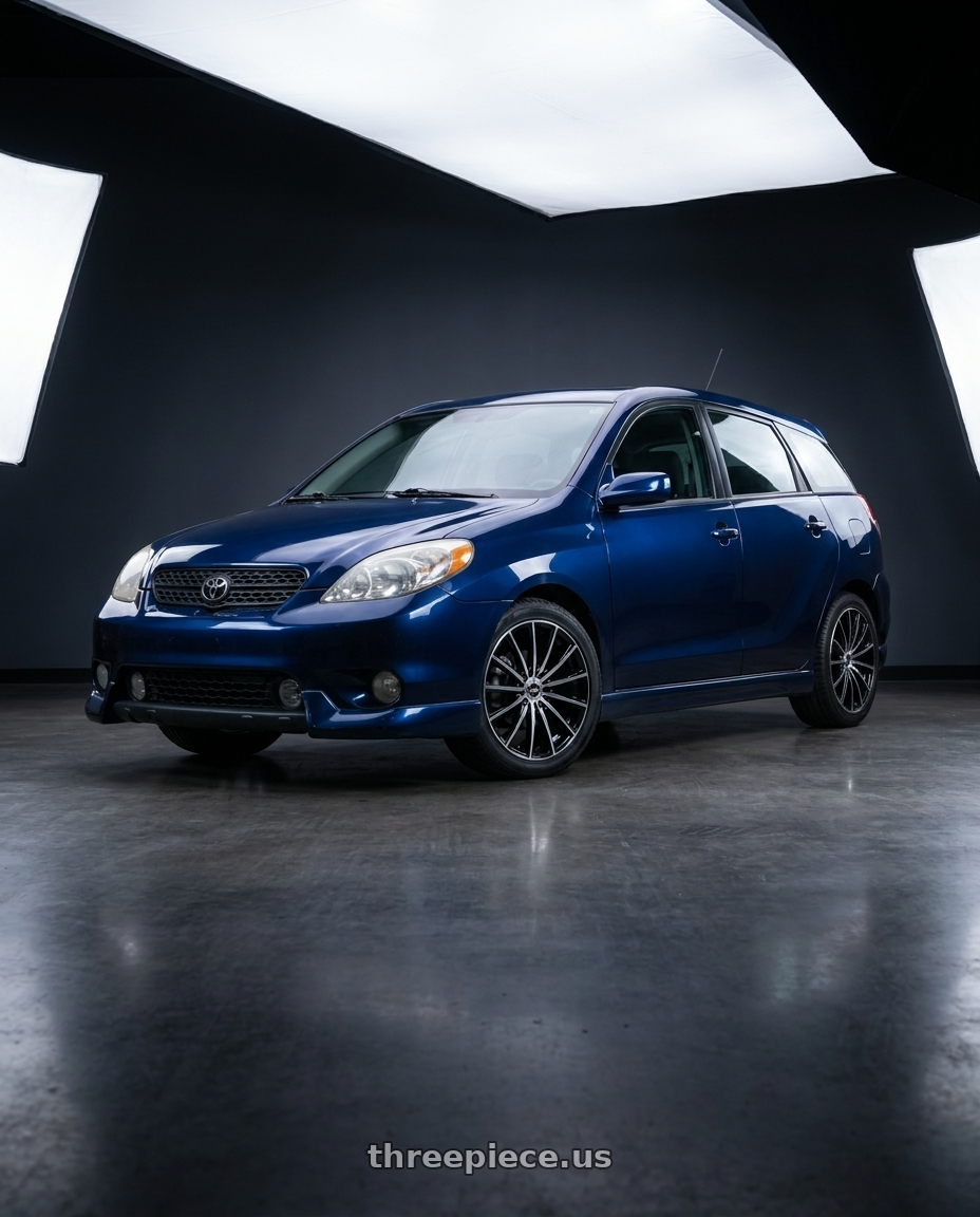 2004 Toyota Matrix with Ns Wheels NS1801 4x100/4x114.3 16x7 +38 Gloss Black Machined wheels