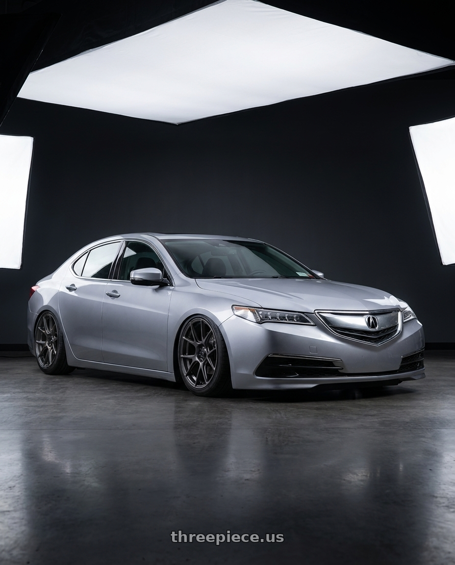 2019 Acura TLX with Konig Ampliform 5x114.3 19x10.5+23 Dark Metallic Graphite wheels