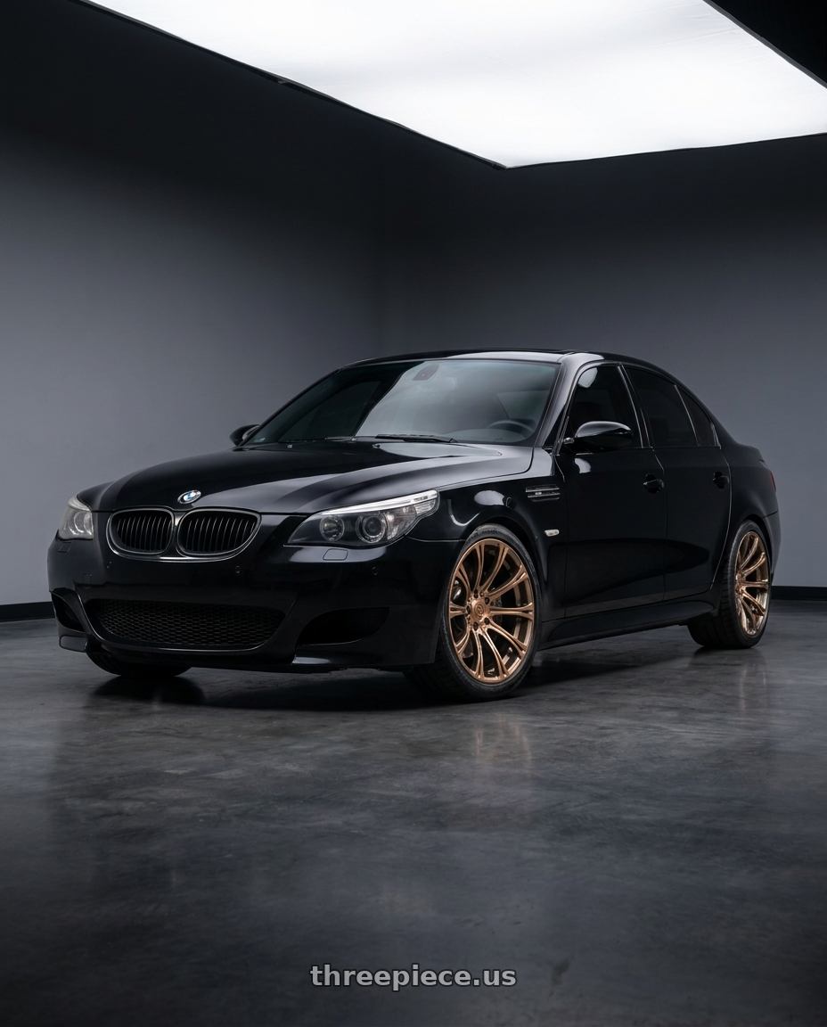 2008 BMW M5 with Rohana RFX19 5x112 19x8.5 +25 Machine Bronze wheels