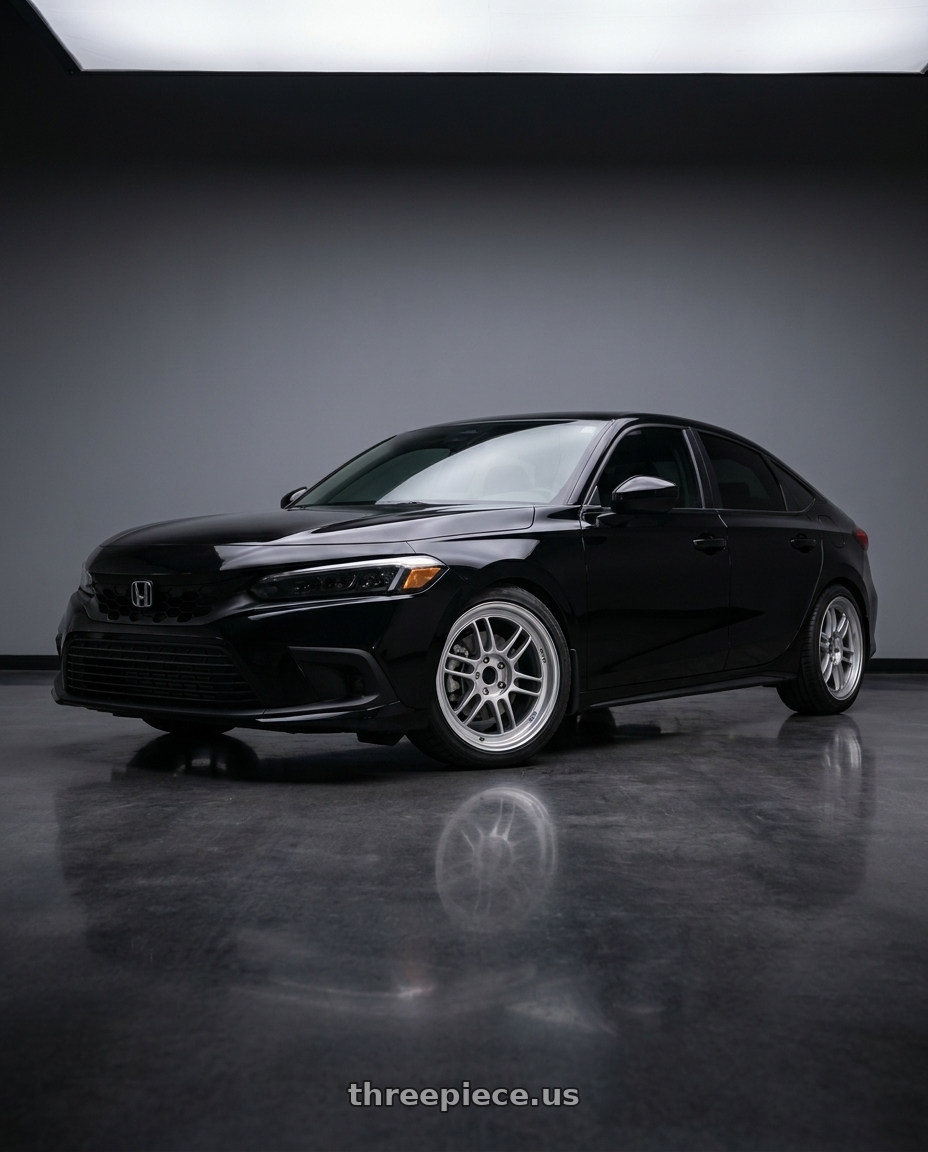 2023 Honda Civic EX with Enkei RPF1 5x114.3 18x9.5+45 Silver wheels