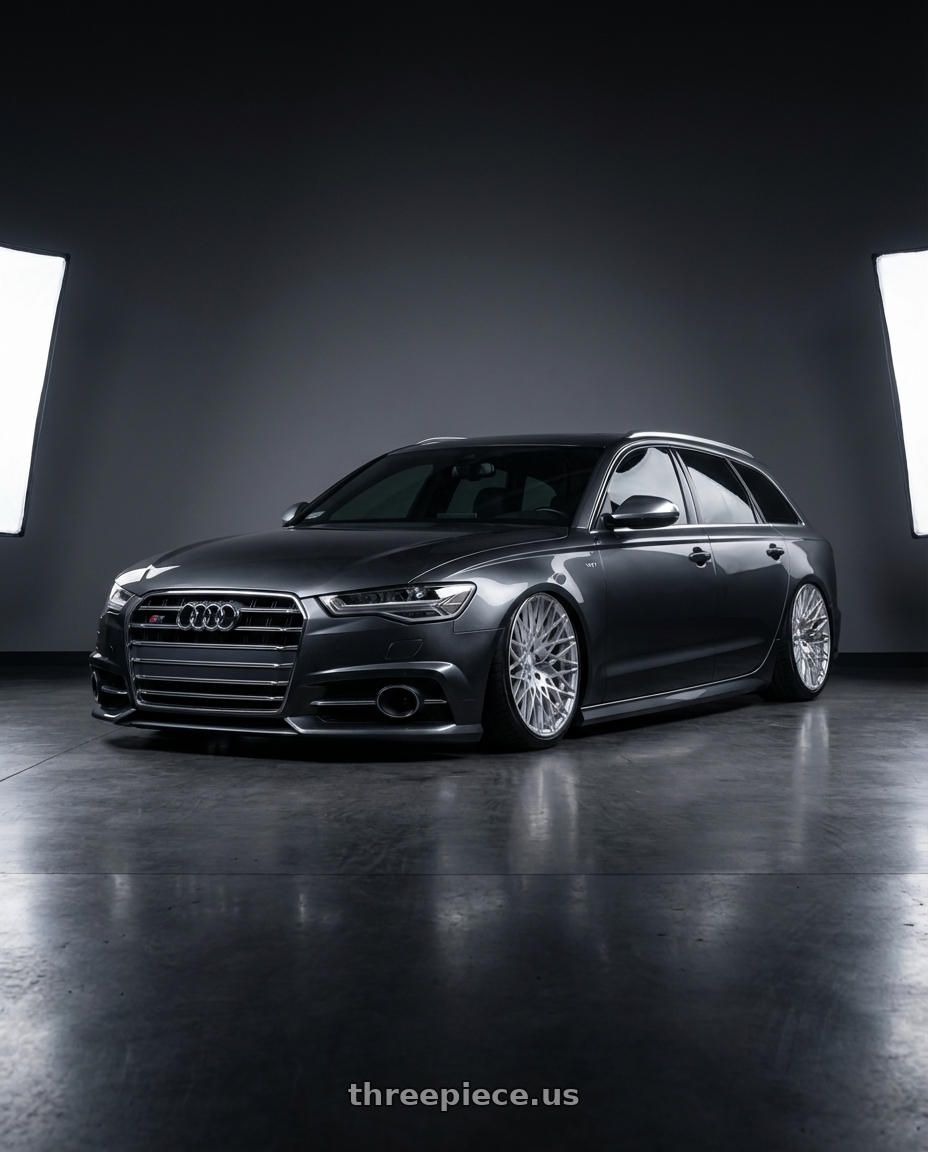 2016 Audi S6 C7 with Avant Garde Wheels M540 5X112 20x9 +32 Silver Machined wheels