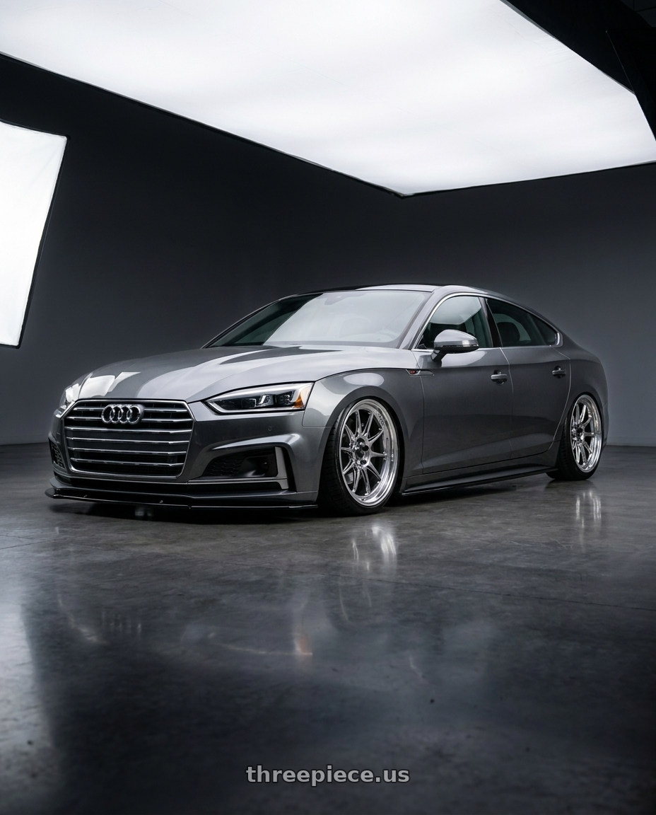 2018 A5 B9 with Konig Countergram 5x114.3 19x9.5+35 Hyper Chrome / Machined Lip wheels