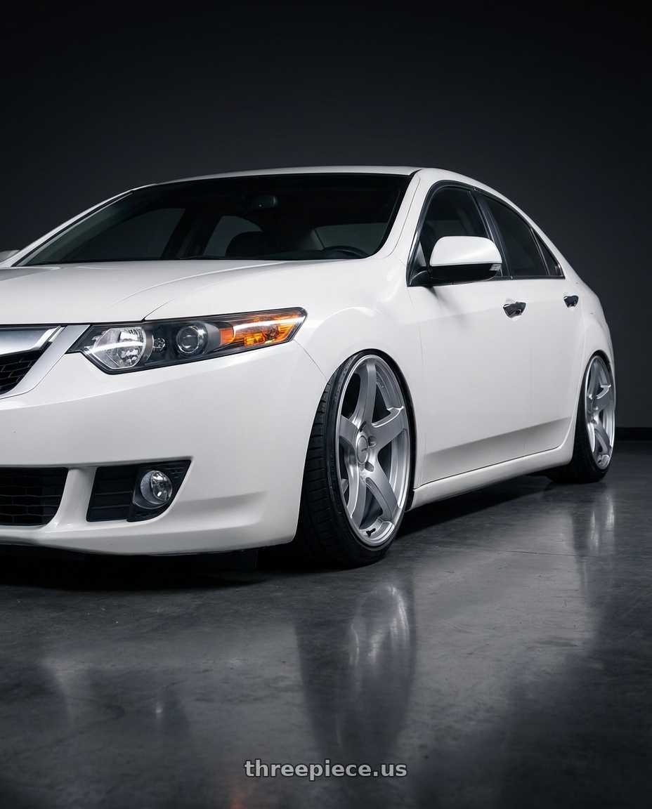 2013 Acura TSX with Ssr Gtv01 5x114.3 18x10.5+15  GLARE SILVER wheels