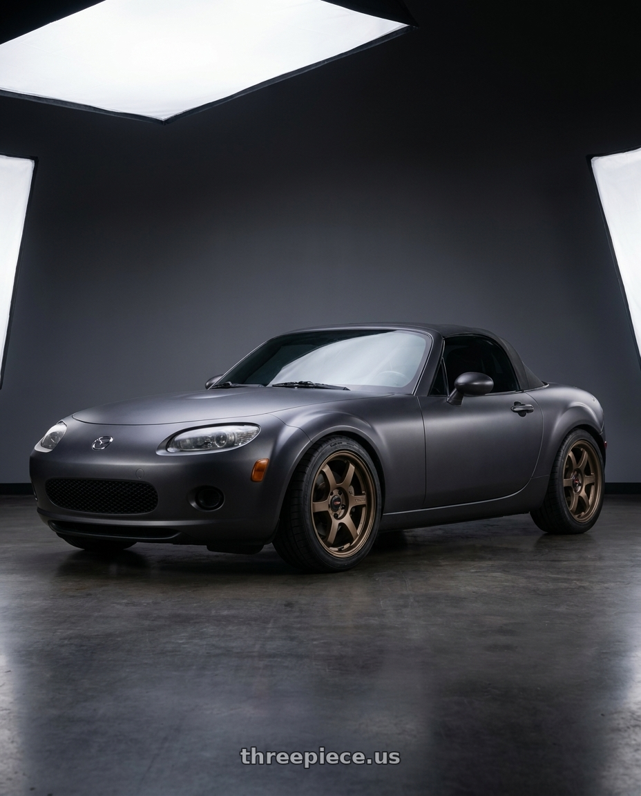 2007 Mazda Miata MX-5 with Gram Lights 57DR-X2 5x114.3 16x7+40 Dark Bronze wheels