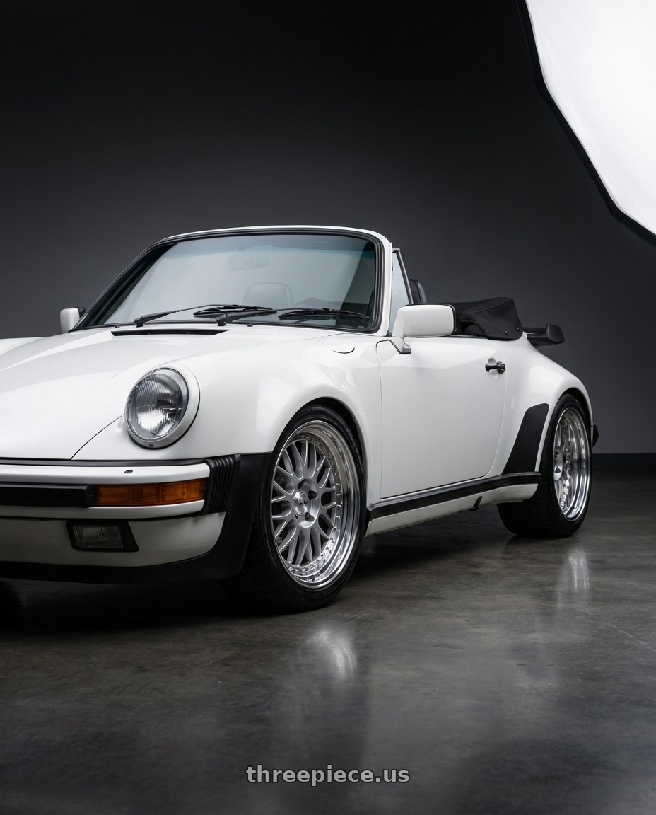 1987 Porsche 930 with Work Meister M1 3p 5x130 18x9-23 H Disk Silver wheels