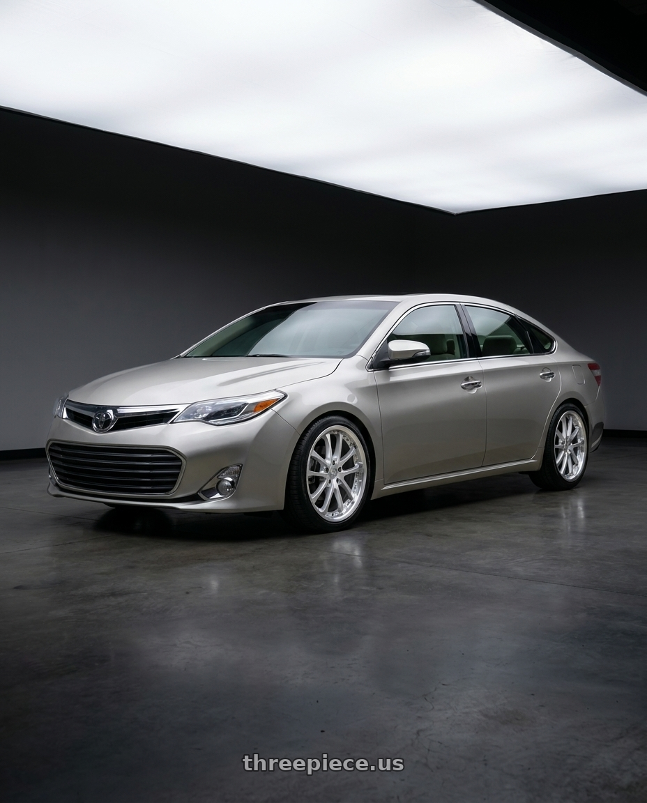 2013 toyota avalon with Vors AR5 5x114.3 17x8 +35 Silver Machine Face Lip Chrome Rivet wheels