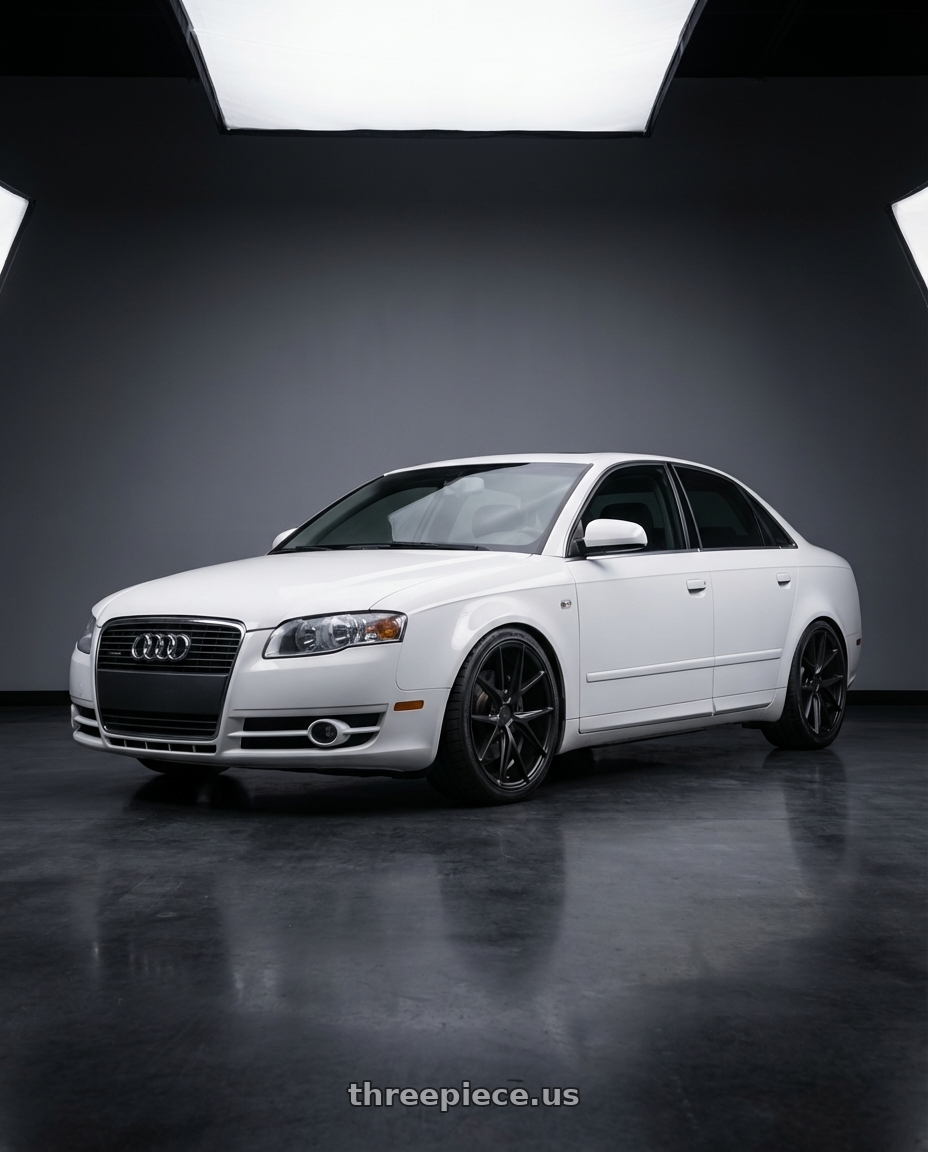 2010 Audi A4 B7 with Niche 1PC M117 MISANO 5X112 18X8 +30 MATTE BLACK wheels