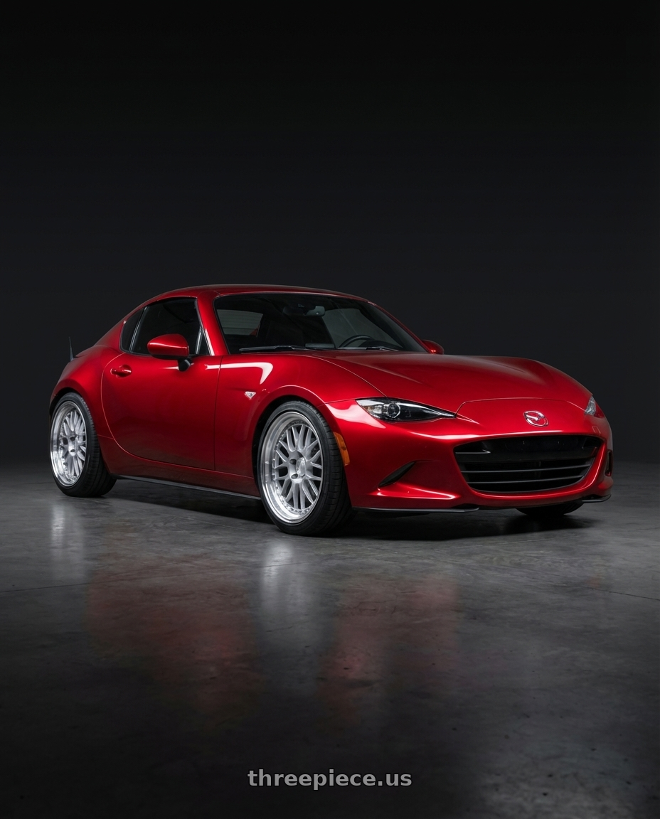2016 Mazda Miata with Aodhan AH02 4x100 / 4x114.3 17x8+35 Silver w/ Machined Lip wheels