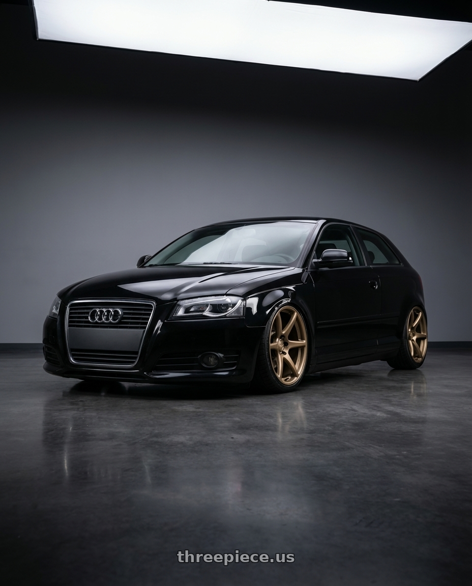 2012 Audi A3 8P with Kansei K11B Tandem 5X112 19x10.5 22 Bronze wheels