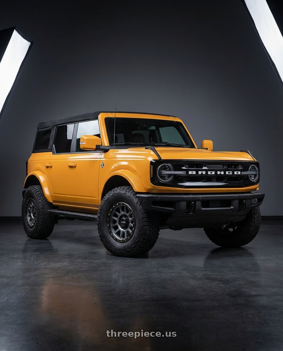 2024 Ford Bronco with Vision Off-Road 111 Nemesis 6x139.7 17x9-12 Gunmetal wheels