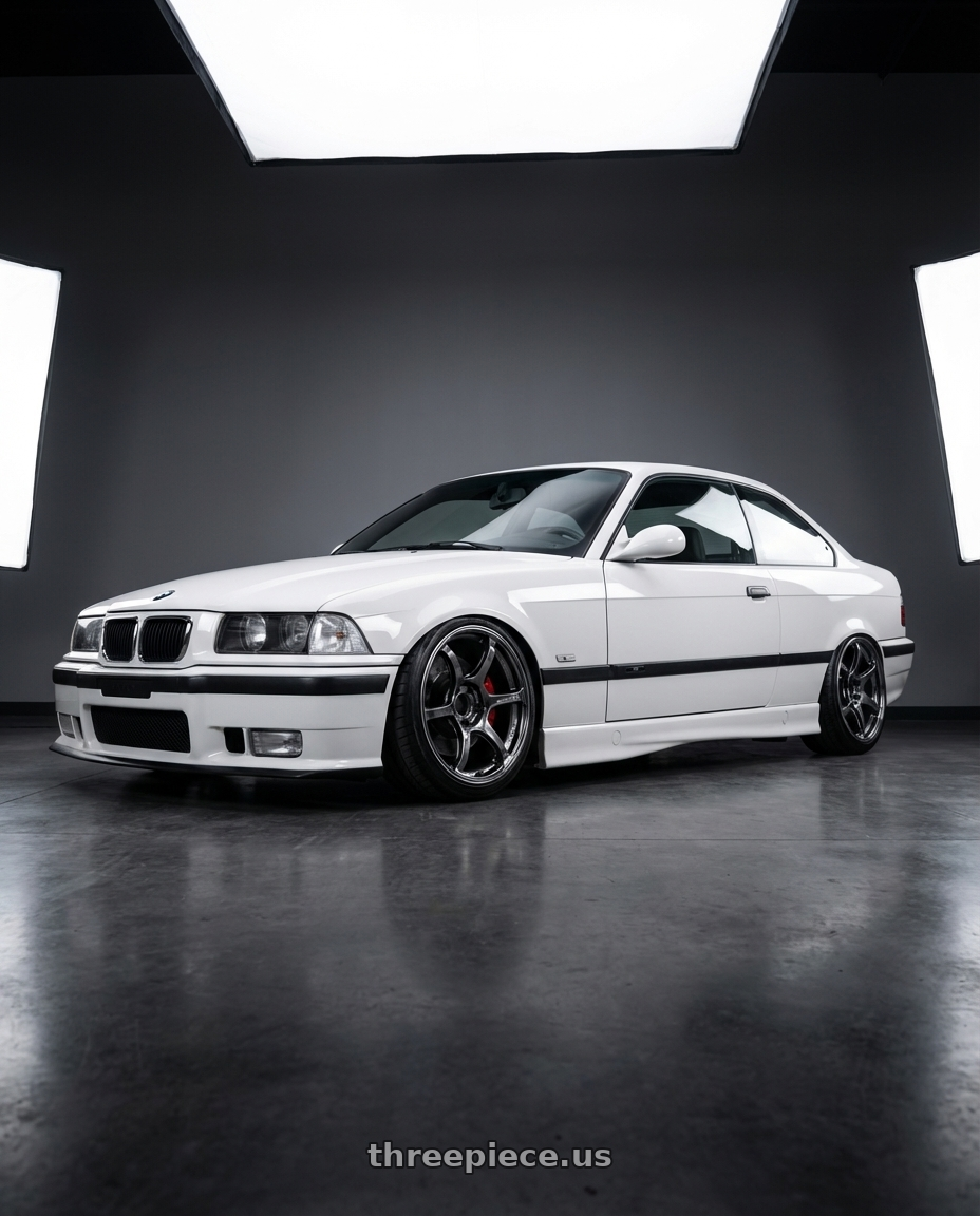 1998 BMW M3 with Advan Racing RG-4 5x120 18x8.0 +45 RACING HYPER BLACK & RING wheels